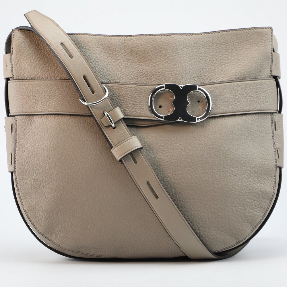 Tory Burch Gemini Belted Leather Shoulder Bag